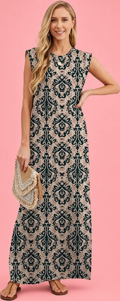 GRECERELLE maxi dress, women's maxi dress, casual maxi dress, long dress, vacation dress, dress with pockets, women's casual fashion